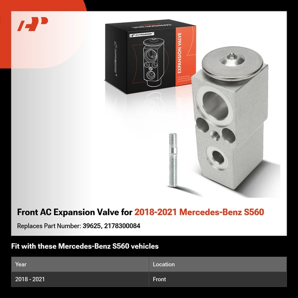 Front AC Expansion Valve for 2018-2021 Mercedes-Benz S560