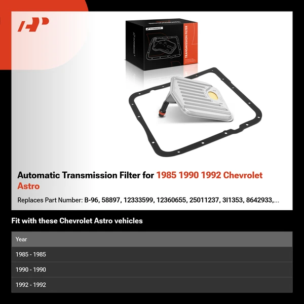 Automatic Transmission Filter for 1985 1990 1992 Chevrolet Astro