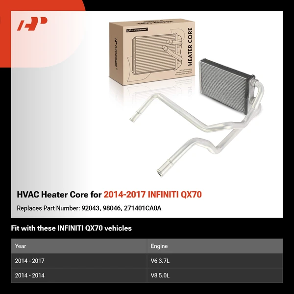 HVAC Heater Core for 2014-2017 INFINITI QX70
