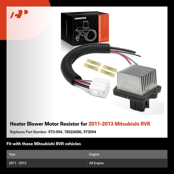 Heater Blower Motor Resistor for 2011-2013 Mitsubishi RVR