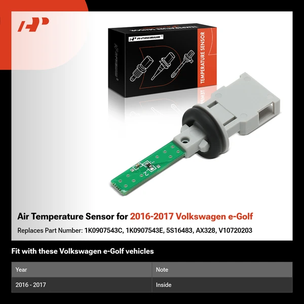 Air Temperature Sensor for 2016-2017 Volkswagen e-Golf