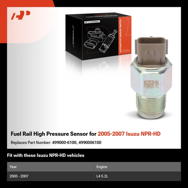 Fuel Rail High Pressure Sensor for 2005-2007 Isuzu NPR-HD