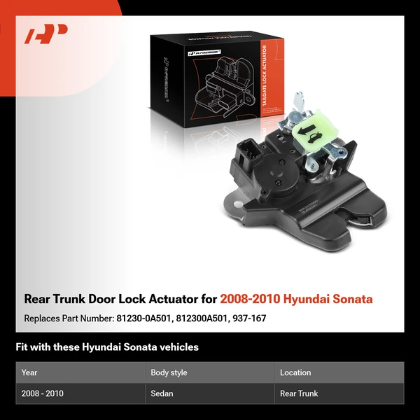 Rear Trunk Door Lock Actuator for 2008-2010 Hyundai Sonata