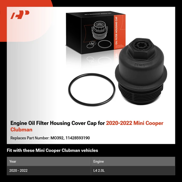 Engine Oil Filter Housing Cover Cap for 2020-2022 Mini Cooper Clubman