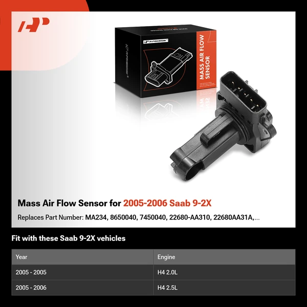 Mass Air Flow Sensor for 2005-2006 Saab 9-2X
