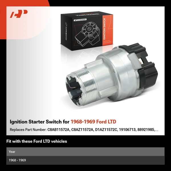 Ignition Starter Switch for 1968-1969 Ford LTD