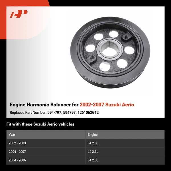 Engine Harmonic Balancer for 2002-2007 Suzuki Aerio