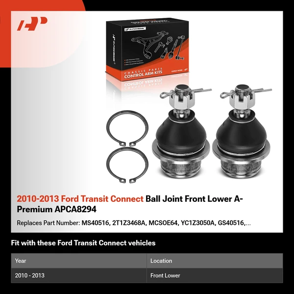 2010-2013 Ford Transit Connect Ball Joint Front Lower A-Premium APCA8294