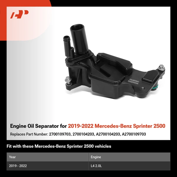 Engine Oil Separator for 2019-2022 Mercedes-Benz Sprinter 2500