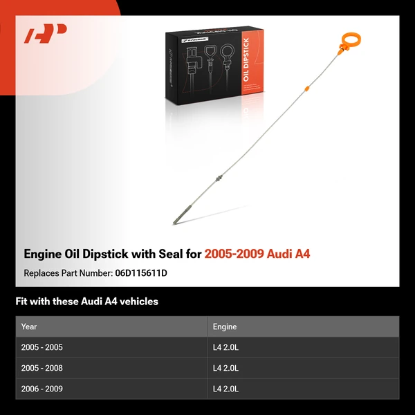 Engine Oil Dipstick with Seal for 2005-2009 Audi A4