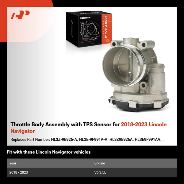 Throttle Body Assembly with TPS Sensor for 2018-2023 Lincoln Navigator