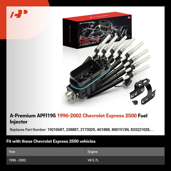 A-Premium APFI195 1996-2002 Chevrolet Express 2500 Fuel Injector