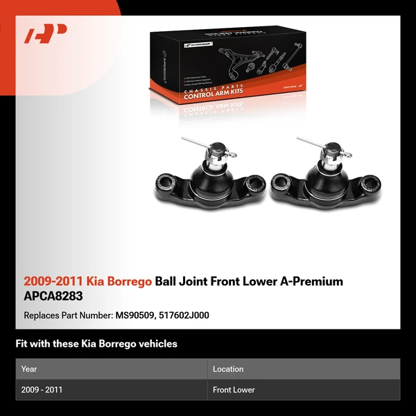 2009-2011 Kia Borrego Ball Joint Front Lower A-Premium APCA8283