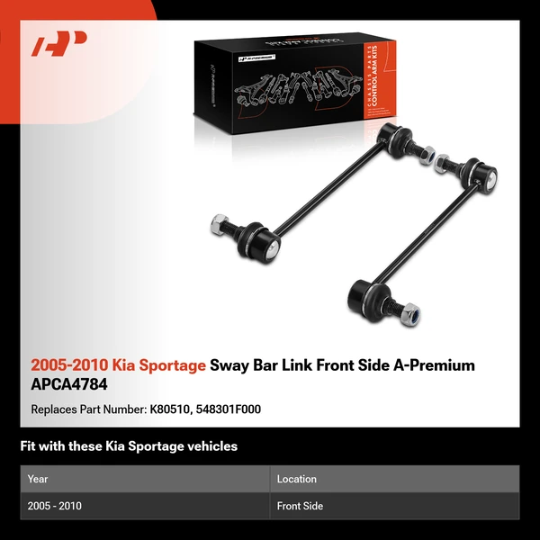 2005-2010 Kia Sportage Sway Bar Link Front Side A-Premium APCA4784