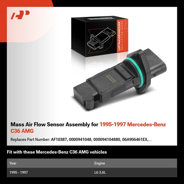 Mass Air Flow Sensor Assembly for 1995-1997 Mercedes-Benz C36 AMG
