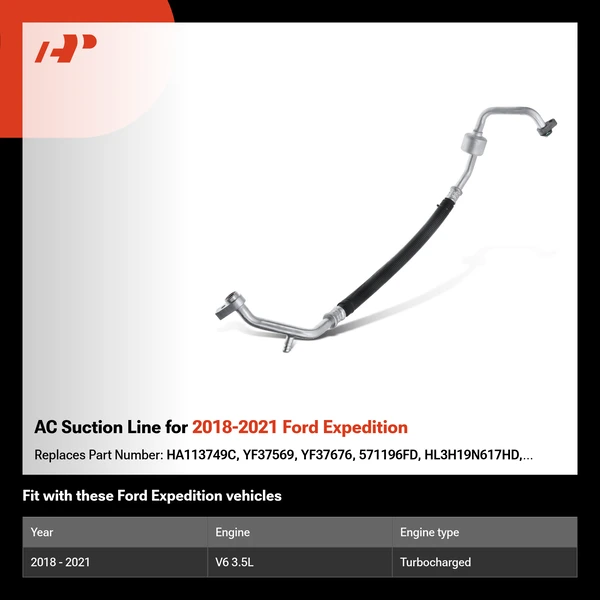 AC Suction Line for 2018-2021 Ford Expedition