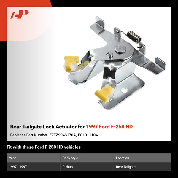 Rear Tailgate Lock Actuator for 1997 Ford F-250 HD