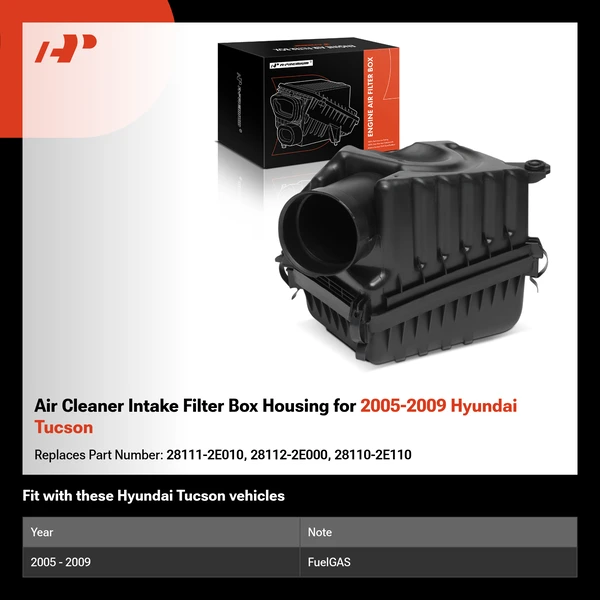 Air Cleaner Intake Filter Box Housing for 2005-2009 Hyundai Tucson