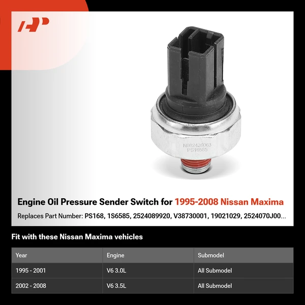 Engine Oil Pressure Sender Switch for 1995-2008 Nissan Maxima