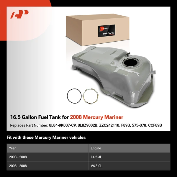 16.5 Gallon Fuel Tank for 2008 Mercury Mariner