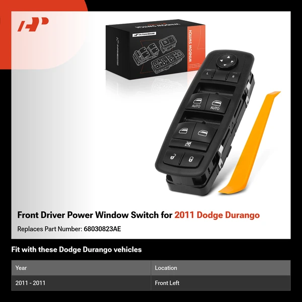 Front Driver Power Window Switch for 2011 Dodge Durango
