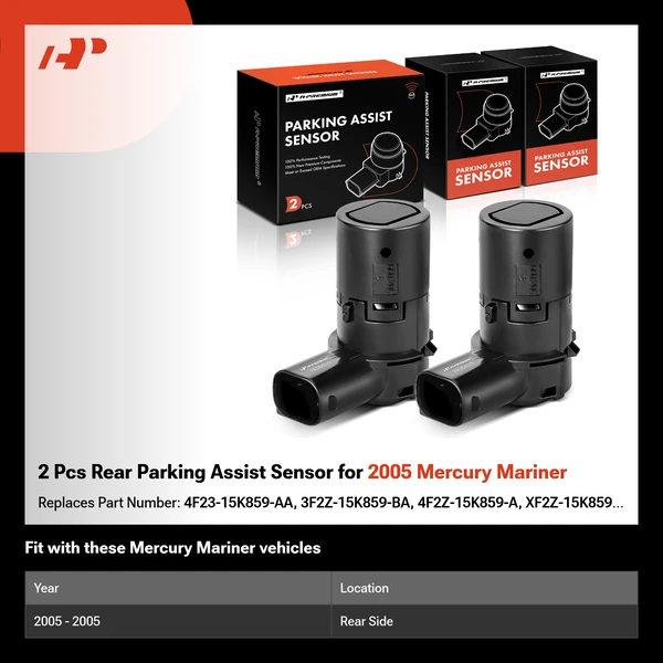 2 Pcs Rear Parking Assist Sensor for 2005 Mercury Mariner