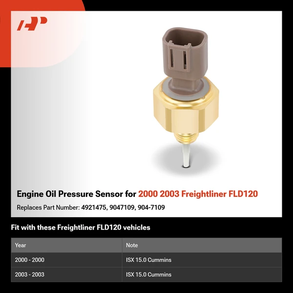 Engine Oil Pressure Sensor for 2000 2003 Freightliner FLD120