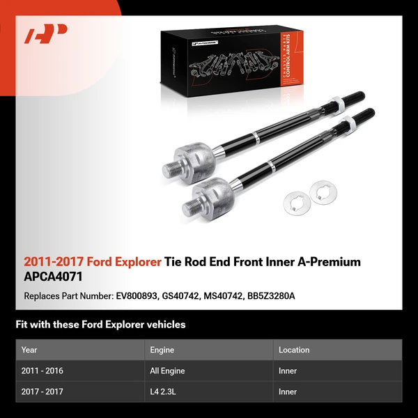 2011-2017 Ford Explorer Tie Rod End Front Inner A-Premium APCA4071