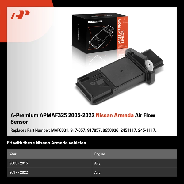 A-Premium APMAF325 2005-2022 Nissan Armada Air Flow Sensor