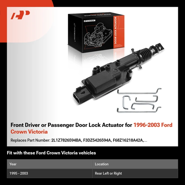 Front Driver or Passenger Door Lock Actuator for 1996-2003 Ford Crown Victoria