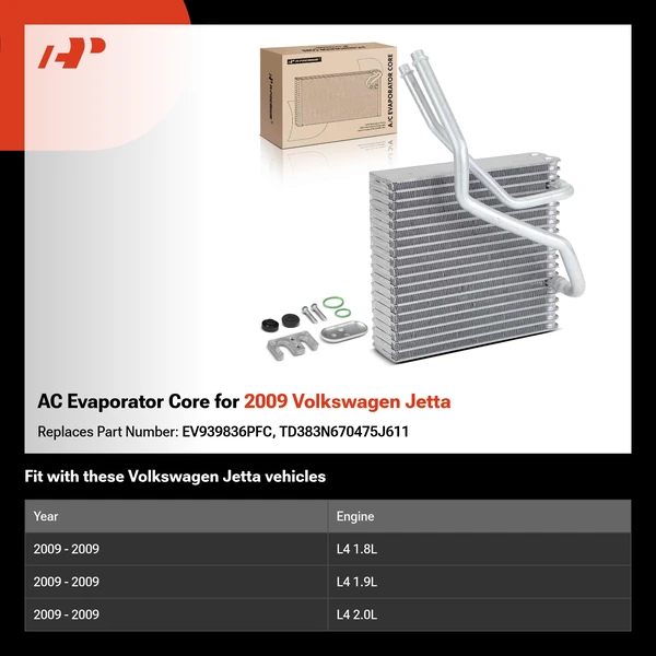 AC Evaporator Core for 2009 Volkswagen Jetta