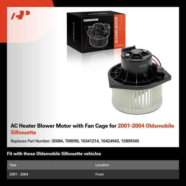 AC Heater Blower Motor with Fan Cage for 2001-2004 Oldsmobile Silhouette