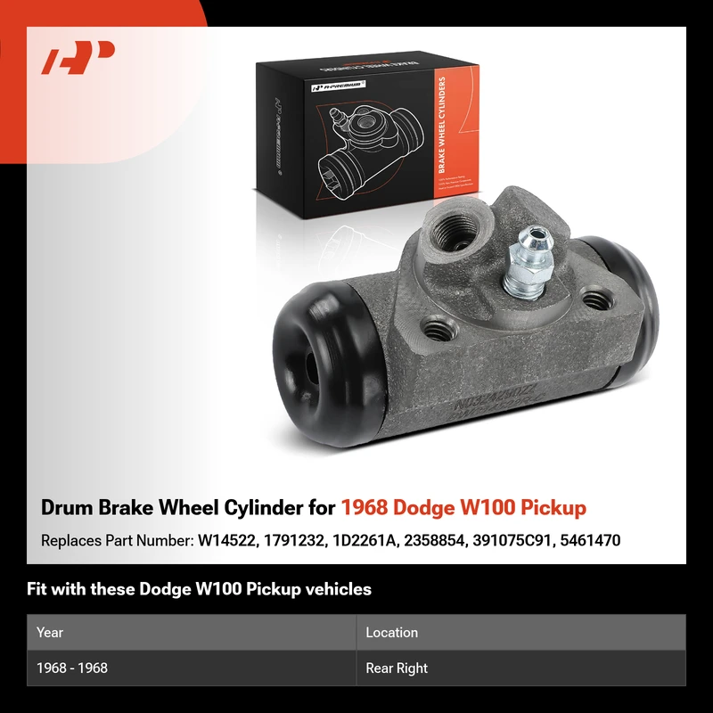 Drum Brake Wheel Cylinder for 1968 Dodge W100 Pickup