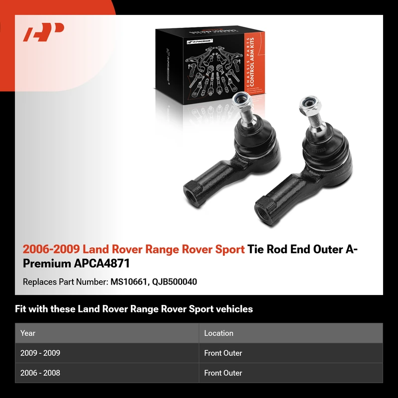2006-2009 Land Rover Range Rover Sport Tie Rod End Outer A-Premium APCA4871
