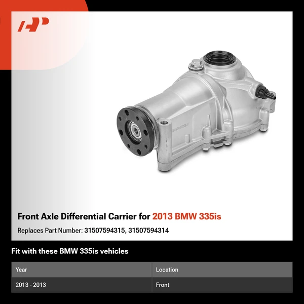 Front Axle Differential Carrier for 2013 BMW 335is