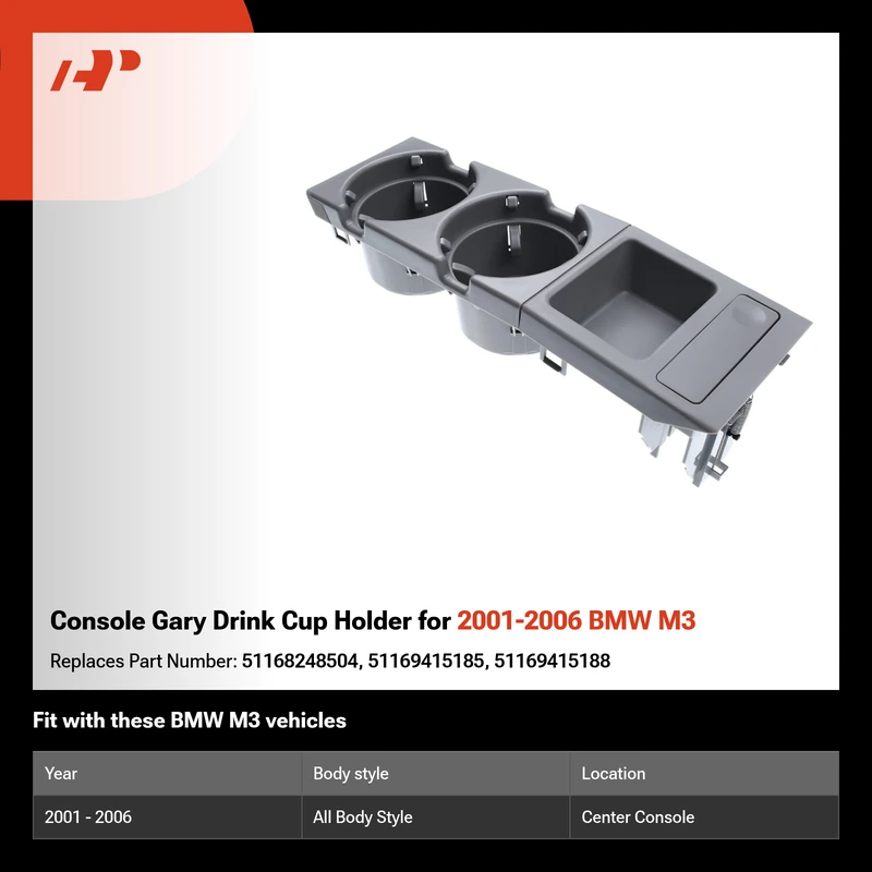 Console Gary Drink Cup Holder for 2001-2006 BMW M3