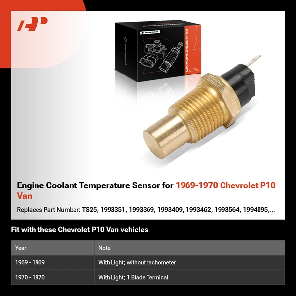 Engine Coolant Temperature Sensor for 1969-1970 Chevrolet P10 Van