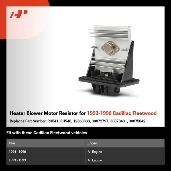 Heater Blower Motor Resistor for 1993-1996 Cadillac Fleetwood