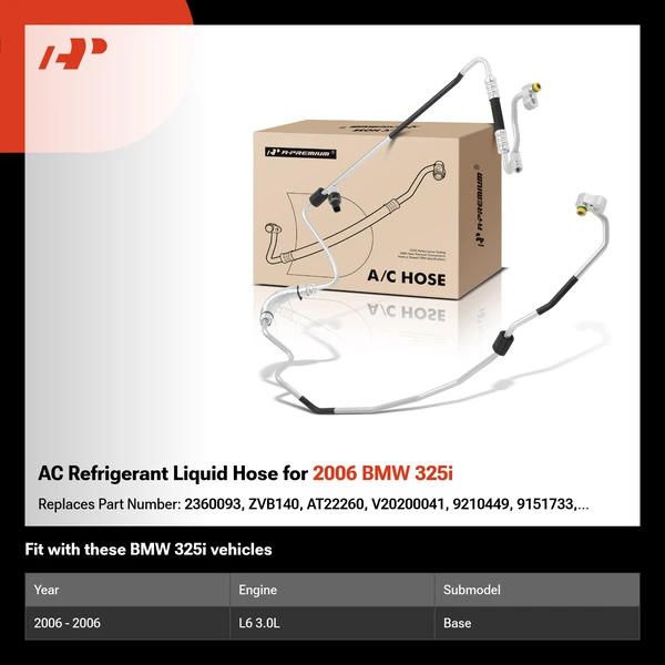 AC Refrigerant Liquid Hose for 2006 BMW 325i