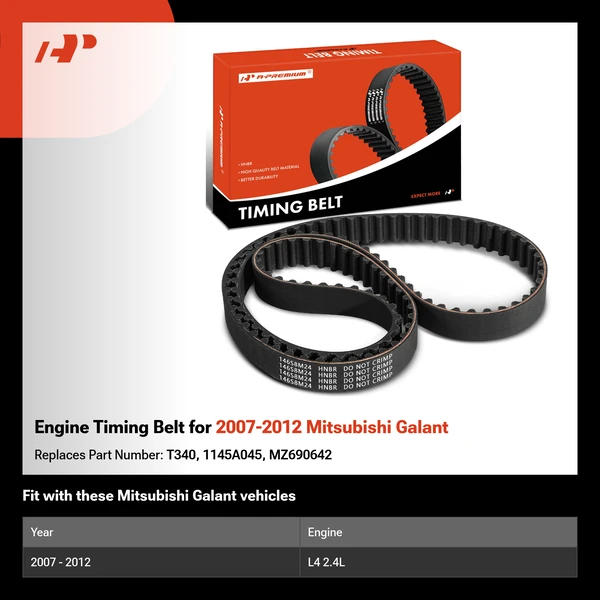 Engine Timing Belt for 2007-2012 Mitsubishi Galant