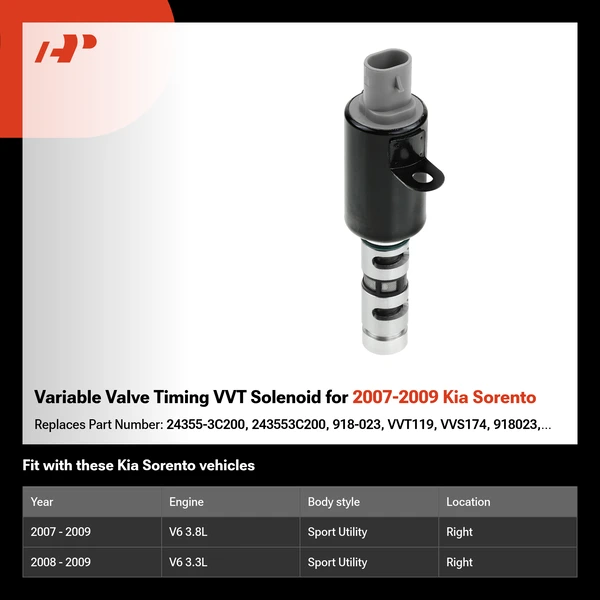 Variable Valve Timing VVT Solenoid for 2007-2009 Kia Sorento