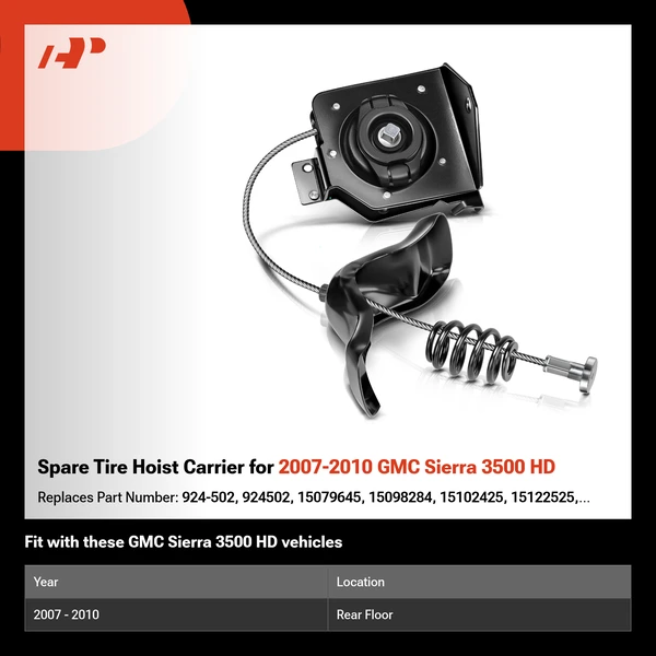 Spare Tire Hoist Carrier for 2007-2010 GMC Sierra 3500 HD