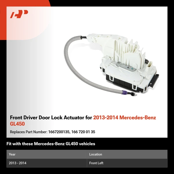 Front Driver Door Lock Actuator for 2013-2014 Mercedes-Benz GL450