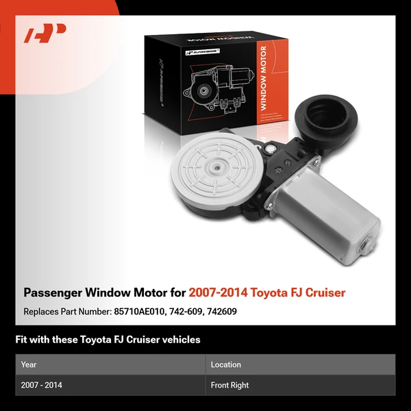 Passenger Window Motor for 2007-2014 Toyota FJ Cruiser