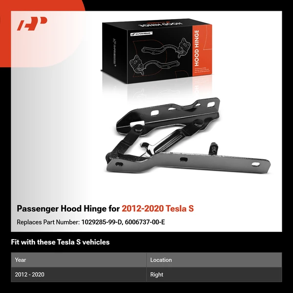 Passenger Hood Hinge for 2012-2020 Tesla S