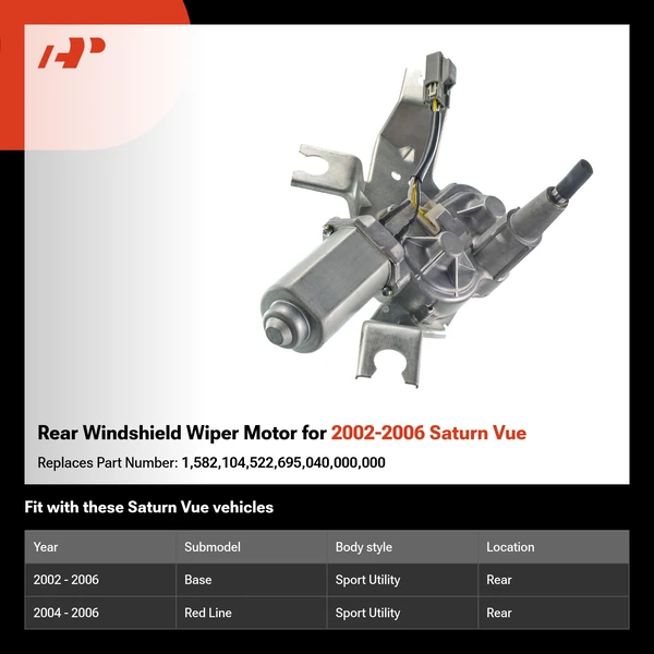 Rear Windshield Wiper Motor for 2002-2006 Saturn Vue
