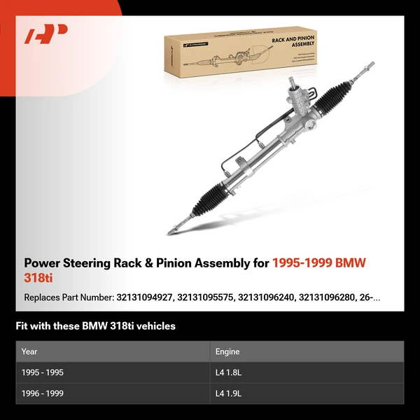 Power Steering Rack & Pinion Assembly for 1995-1999 BMW 318ti