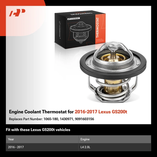 Engine Coolant Thermostat for 2016-2017 Lexus GS200t