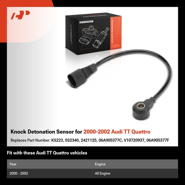 Knock Detonation Sensor for 2000-2002 Audi TT Quattro