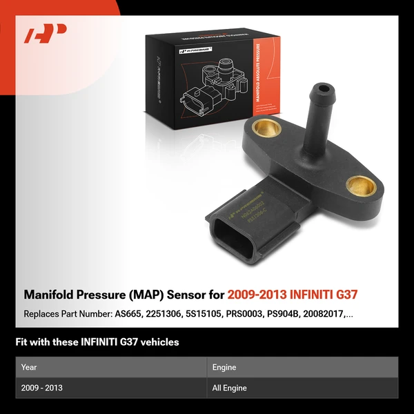 Manifold Pressure (MAP) Sensor for 2009-2013 INFINITI G37